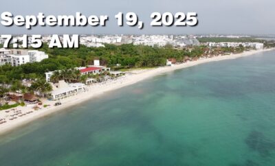 Daily Sargassum Sargasso Seaweed Report at Playa del Carmen, Mexico September 19, 2025