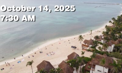 Daily Sargassum Sargasso Seaweed Report at Playa del Carmen, Mexico October 14, 2025