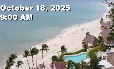 Daily Sargassum Sargasso Seaweed Report at Playa del Carmen, Mexico October 18, 2025