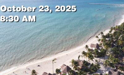 Daily Sargassum Sargasso Seaweed Report at Playa del Carmen, Mexico October 23, 2025