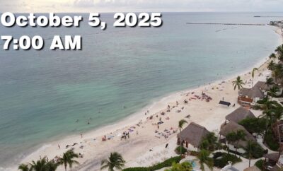 Daily Sargassum Sargasso Seaweed Report at Playa del Carmen, Mexico October 5, 2025