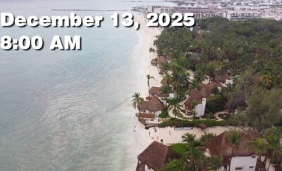 Daily Sargassum Sargasso Seaweed Report at Playa del Carmen, Mexico December 13, 2025