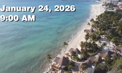 Daily Sargassum Sargasso Seaweed Report at Playa del Carmen, Mexico January 24, 2026