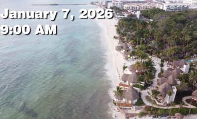 Daily Sargassum Sargasso Seaweed Report at Playa del Carmen, Mexico January 7, 2026