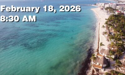 Daily Sargassum Sargasso Seaweed Report at Playa del Carmen, Mexico February 18, 2026