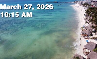 Daily Sargassum Sargasso Seaweed Report at Playa del Carmen, Mexico March 27, 2026
